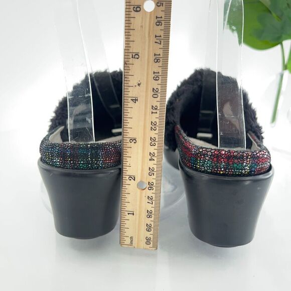 Alegria Women's Isabelle Mule Size 37 7 Tartan Leather Red Lines Slip On Comfy - Picture 7 of 14